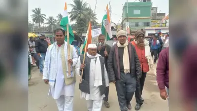 Katihar news : गोगाबील झील को पर्यटन स्थल बनाने की मांग को लेकर निकाली गयी पदयात्रा