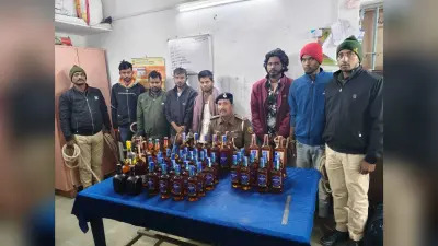 Katihar news : छह तस्करों को शराब के साथ किया गिरफ्तार