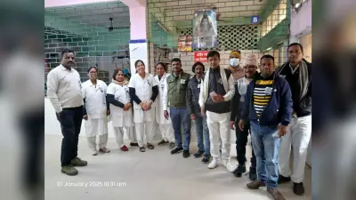 पुरानी पेंशन योजना की मांग पर स्वास्थ्यकर्मियों ने लगाया काला बिल्ला