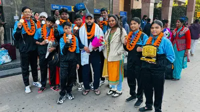 Karate : रांची लौटने पर कराटेकारों का स्वागत