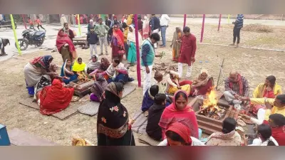 Bhagalpur news हवन यज्ञ के साथ प्रतिमा का विसर्जन
