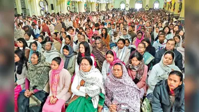 ranchi news : मसीही विश्वासियों ने आराधना के साथ नववर्ष की शुरुआत की