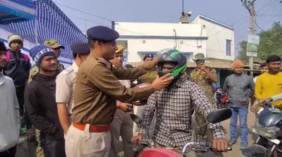 नये साल पर शमशेरगंज थाना पुलिस ने चलाया विशेष सतर्कता अभियान