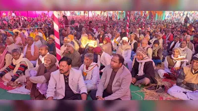 दो दिवसीय संतमत सत्संग सह प्रवचन कार्यक्रम में उमड़ी श्रद्धालुओं की भीड़
