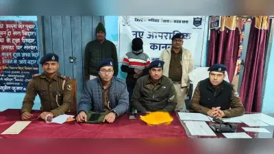 छापेमारी कर एक अपराधी को कट्टा के साथ गिरफ्तार किया