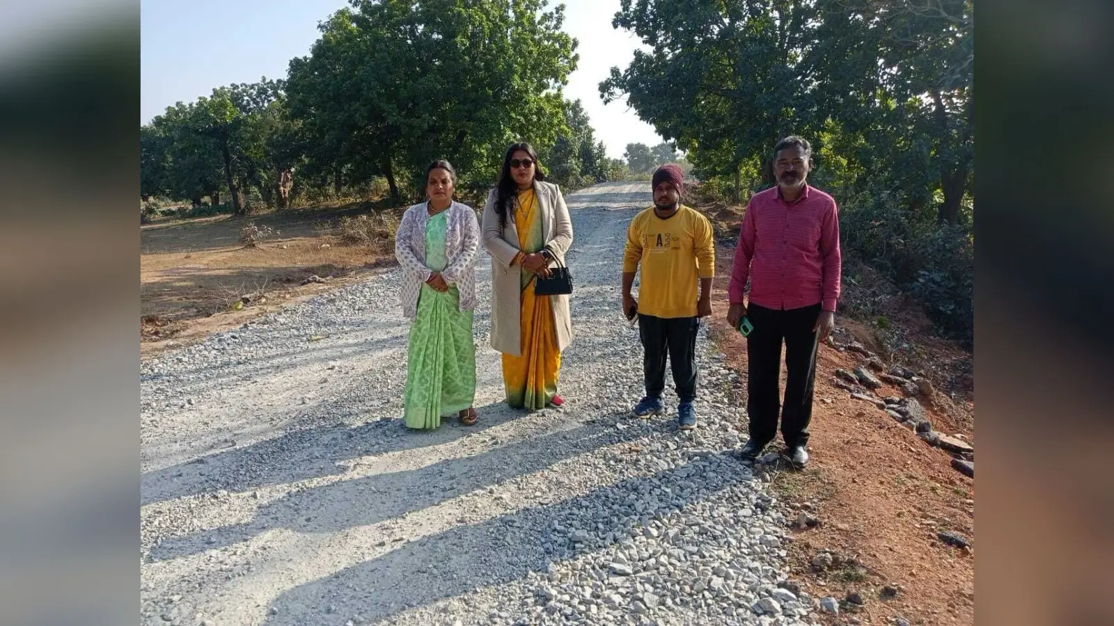 जिप अध्यक्ष व सदस्य ने किया पथ का निरीक्षण