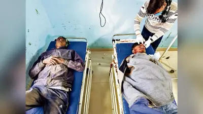 डायल 112 वाहन ने बाइक सवार तीन लोगों को मारी टक्कर