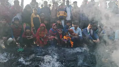 शॉर्ट सर्किट से लगी आग में 10 घर जले, लाखों की क्षति