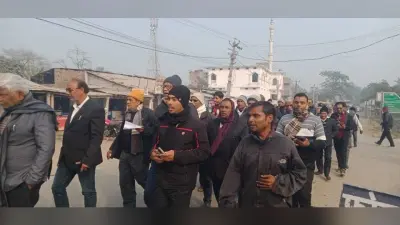 विधिज्ञ गोगरी के अधिवक्ताओं ने निकाला आक्रोश मार्च