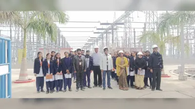 बालिका विद्यापीठ के विद्यार्थियों ने ली पावर ग्रिड के कार्य की जानकारी