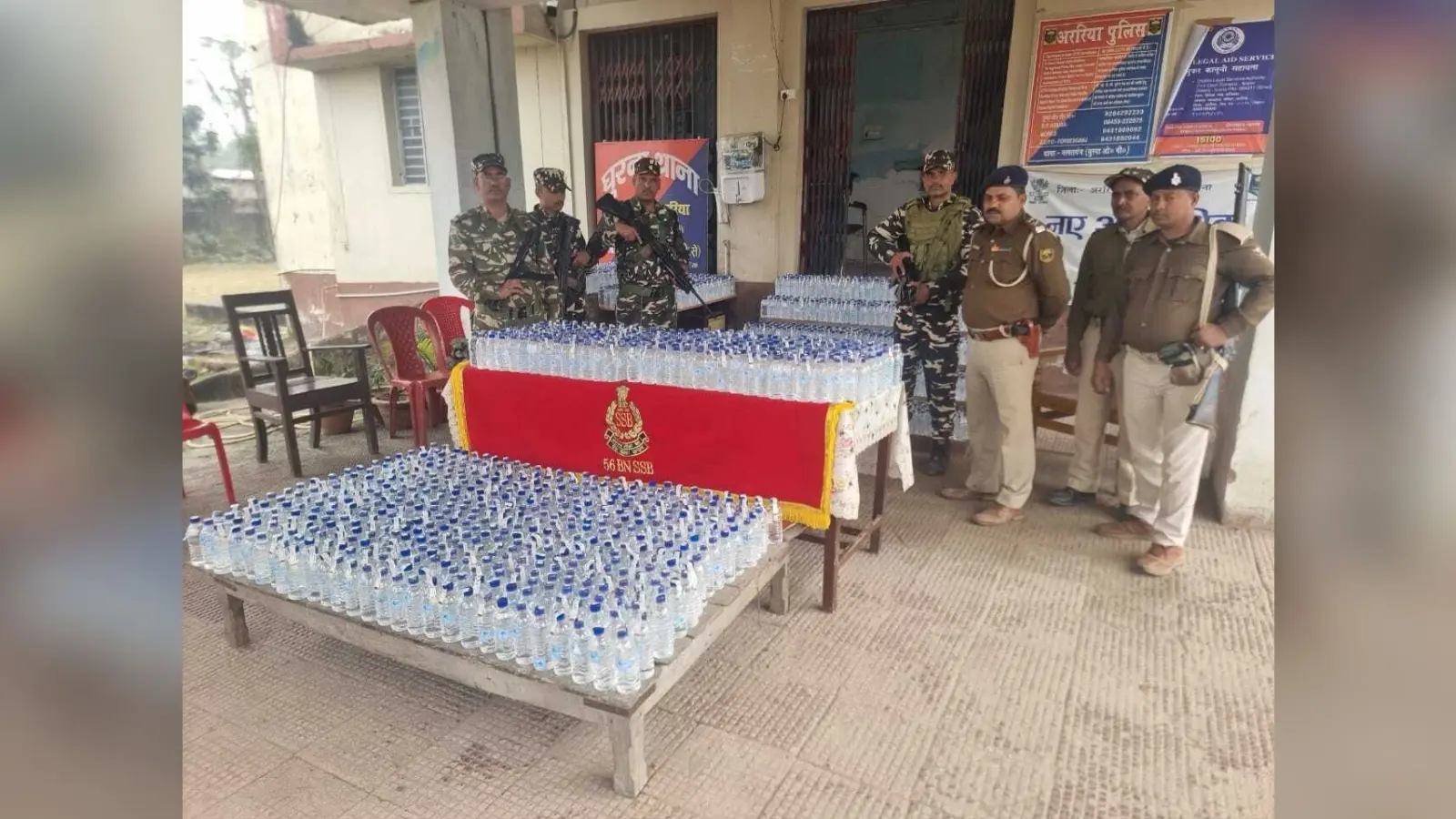 स्कॉर्पियो से 648 लीटर नेपाली शराब जब्त