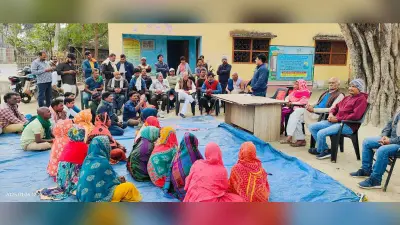 ग्राम सभा में जीपीडीपी योजनाओं के चयन को लेकर हुई चर्चा