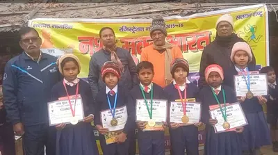 दौड़ प्रतियोगिता में दिव्यांशु व सुहानी ने मारी बाजी