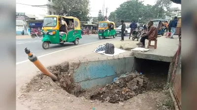 … राहगीरों को जख्म बांट रहे एनएच के खुले नाले