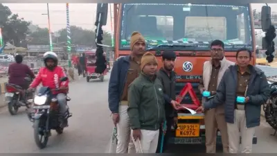 नौ इंट्री का उल्लंघन करने के वाले वाहन चालकों से वसूला जुर्माना