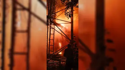 बीएसएनएल एक्सचेंज रूम में लगी भीषण आग, पैनल का कनेक्शन जल कर राख