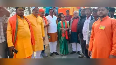 रामलला के प्राण प्रतिष्ठा के प्रथम वर्षगांठ पर निकाली गयी कलश शोभा यात्रा