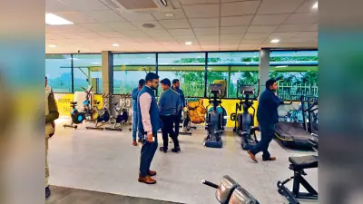 शहर के फिटनेस पार्क का लिया जायजा