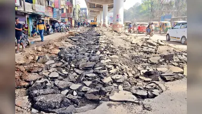 Ranchi News: जाम से कराह रहा रातू रोड, धूल से सांस लेना दूभर