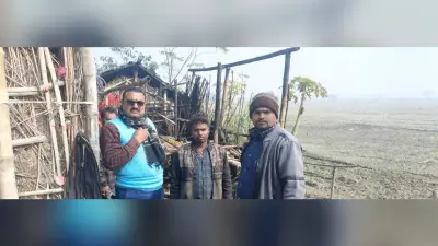 बोबिल में आग लगने से एक घर जला