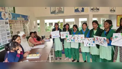 प्रमुख विद्यालयों में चलाया गया सड़क सुरक्षा जागरुकता अभियान