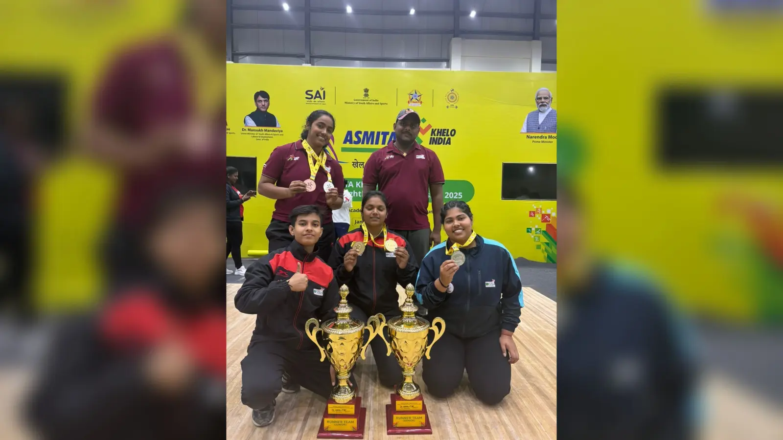 खेलो इंडिया अस्मिता भारोत्तोलन प्रतियोगिता : जूनियर और सीनियर में बिहार की टीम बनी रनर-अप