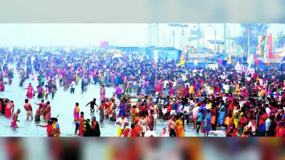 सागरतट पर अब तक 85 लाख श्रद्धालु लगा चुके हैं डुबकी