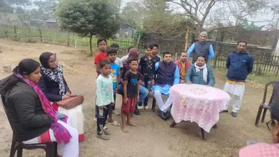 सरस्वती विद्या मंदिर में नए नामांकन को ले चलाया जा रहा संपर्क अभियान