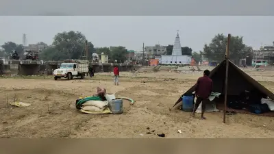 बरमसिया पुल निर्माण को लेकर मिट्टी जांच को लेकर पहुंची टीम