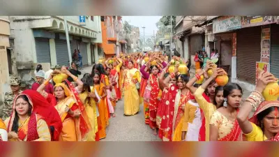 Giridih News :परशुराम की प्रतिमा की प्राण प्रतिष्ठा को ले निकली कलश यात्रा