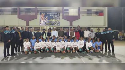 इंटर स्कूल बास्केटबॉल टूर्नामेंट शुरू, चिन्मया विद्यालय की टीम जीती