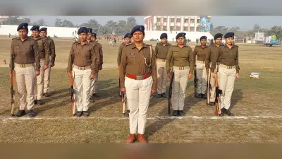 Lakhisarai news : गणतंत्र दिवस को लेकर गांधी मैदान में किया गया पूर्वाभ्यास