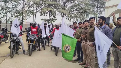 सड़क सुरक्षा जागरूकता को लेकर डीटीओ ने बाइक रैली को किया रवाना