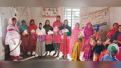 आंगनबाड़ी केंद्रों पर लाभुकों मिला टीएचआर