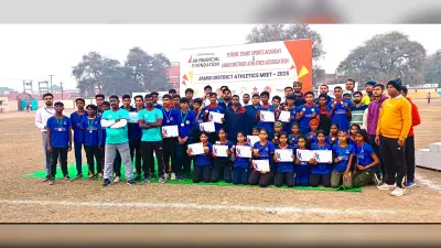 60 मीटर दौड़ में शाश्वत प्रियम व खुशी अव्वल
