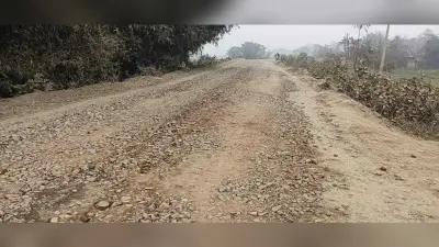 पथ के जीर्णोद्धार कार्य में बरती जा रही अनियमितता, पोषक क्षेत्र के लोगों में पनप रही नाराजगी