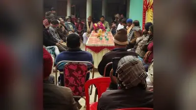 मंझेली गांव में किया दही-चूड़ा भोज