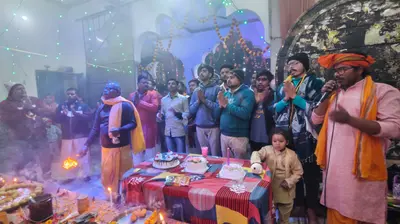 वार्षिकोत्सव पर मां काली की हुई भव्य महाआरती, भजन-कीर्तन में झूमे श्रद्धाुल