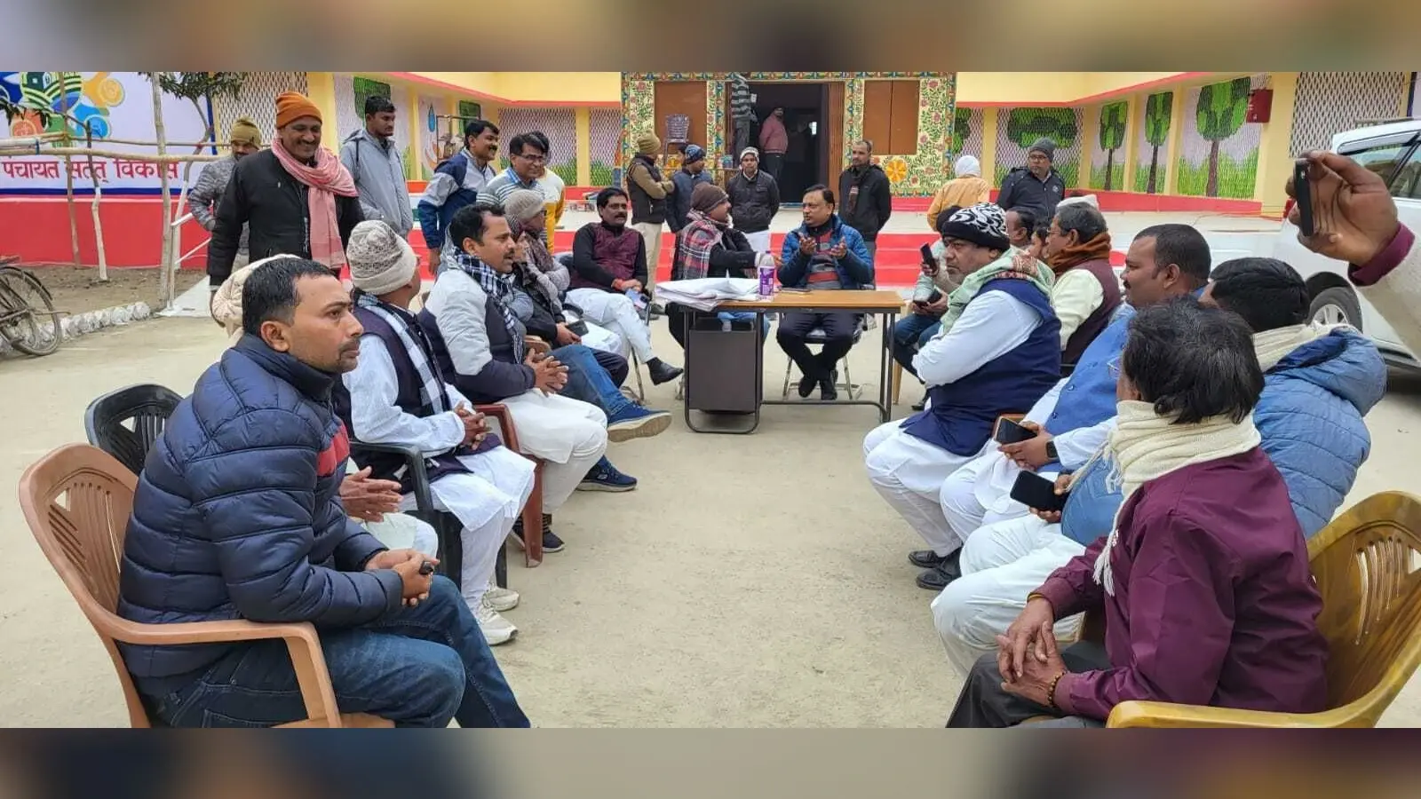 सीएम के प्रगति यात्रा की कार्यक्रम स्थल का विधायक ने लिया जायजा