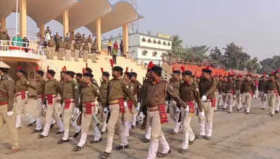 डीसी-एसपी ने परेड के पूर्वाभ्यास का किया निरीक्षण
