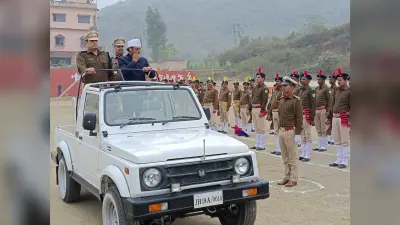 गणतंत्र दिवस से पूर्व फुल ड्रेस रिहर्सल का डीसी व एसपी ने किया निरीक्षण