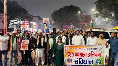 Jamshedpur news. साकची प्रखंड कांग्रेस कमेटी ने निकाली पदयात्रा