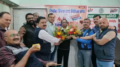 Giridih News :जिला दवा विक्रेता संघ के शिविर में 72 यूनिट रक्त संग्रह