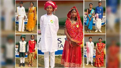Bokaro News :अलग-अलग प्रांतों की वेश-भूषा में विद्यार्थियों ने मोहा मन