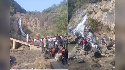 New Year 2025: नए साल पर हिरणी फॉल, कंसरा मंदिर और नकटी डैम पर उमड़े सैलानी, सुरक्षा के थे कड़े इंतजाम