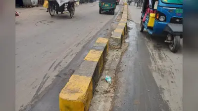 स्मार्ट सिटी प्रोजेक्ट में मिली बड़ी गड़बड़ी, सरैयागंज की रोड धंसी, जांच की मांग हुई तेज