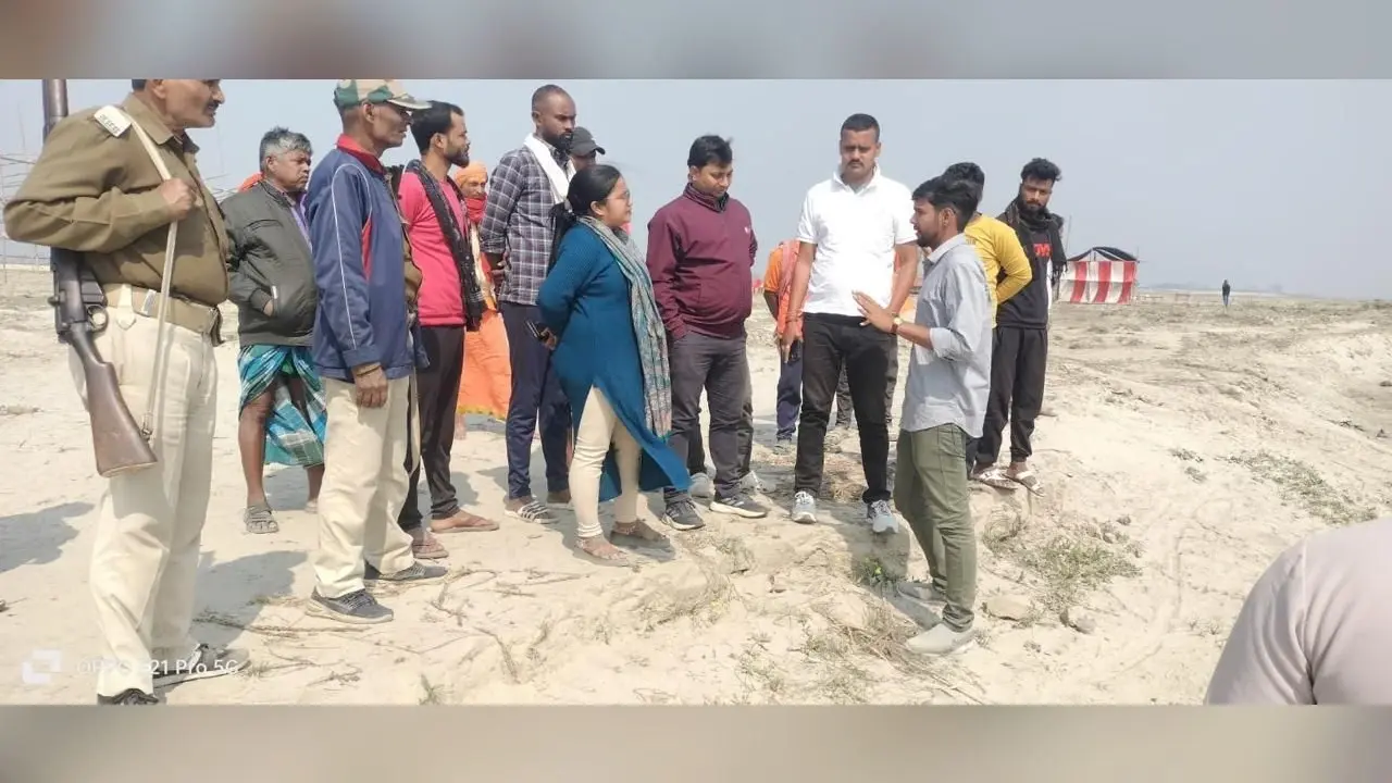 सीओ ने त्रिमोहनी संगम तट का निरीक्षण कर सुरक्षा बरतने का दिया निर्देश