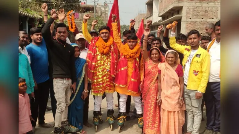 Video: स्केट्स पर 2200 KM का सफर करेंगे बिहार के दो लड़के, मां वैष्णो देवी के दर्शन के लिए निकले
