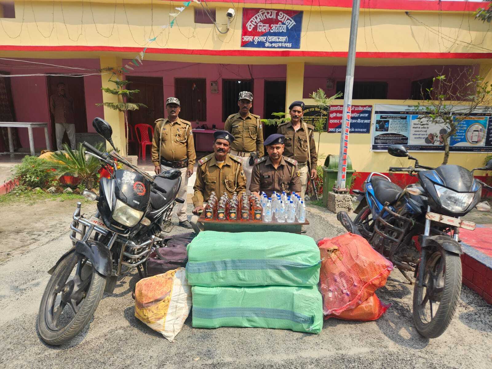 168 लीटर नेपाली शराब जब्त, तस्कर फरार