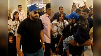 Watch Video: रोहित शर्मा को देखने मुंबई एयरपोर्ट पर उमड़े फैंस, भीड़ में फंसे तो पुलिस ने निकाला